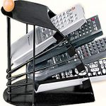 Remote Holder Stand Durable Wooden Sticky Tile Design For Organized Storage