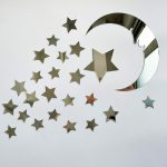 15 stars and 1 moon Silver Acrylic Wall Stickers / Stickers Decals for Kids Girls Bedroom Bathroom Playroom - Image 2