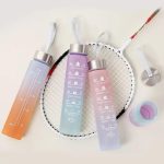 Sports Water Bottles 3 Pcs Set with Motivational Time Marker & Leak Proof Flip Top Lid  (random color) - Image 5