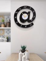 The Sign (@)3D Wooden wall clock for Living Room, Bed Room Home Decor Art & Hanging Decorative Showpiece Items - Image 2