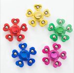 Hand Spinner Fidget Toy Stress Relief Toys Hand Spinner For Kids And Adult Fidget Spinner Metal BoDy metal balls with box .. mix random colours and design - Image 3