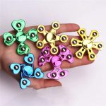 Hand Spinner Fidget Toy Stress Relief Toys Hand Spinner For Kids And Adult Fidget Spinner Metal BoDy metal balls with box .. mix random colours and design - Image 4