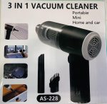 AS 228 - 3 In 1 Portable Vacuum Cleaner, vacuum for car - vacuum for home - duster - Image 2