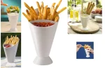 French Fries Cup potato Fries Holder with ketchup Holder for Sauce (Random Color ) - Image 3