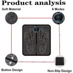 EMS Foot Massager Mat Electric USB Charging Smart Display Tens Acupuncture Feet Cushion Blood Circulation Pad Health Care Home - Image 2