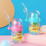 Children Whale Spray Cup Sippy Bottle Cartoon Baby with Sippy Kettle Outdoor Portable Children's Cup (Random Color) - Image 3