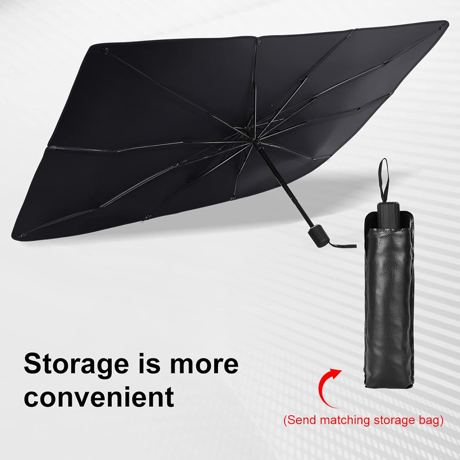 612MjyWljFL._AC_SL1500_.jpg Foldable Car Windshield Umbrellas, Car Windshield Sun Shade Umbrella for Front Windows, Suitable for Windshields of Various Car Models - Image 1