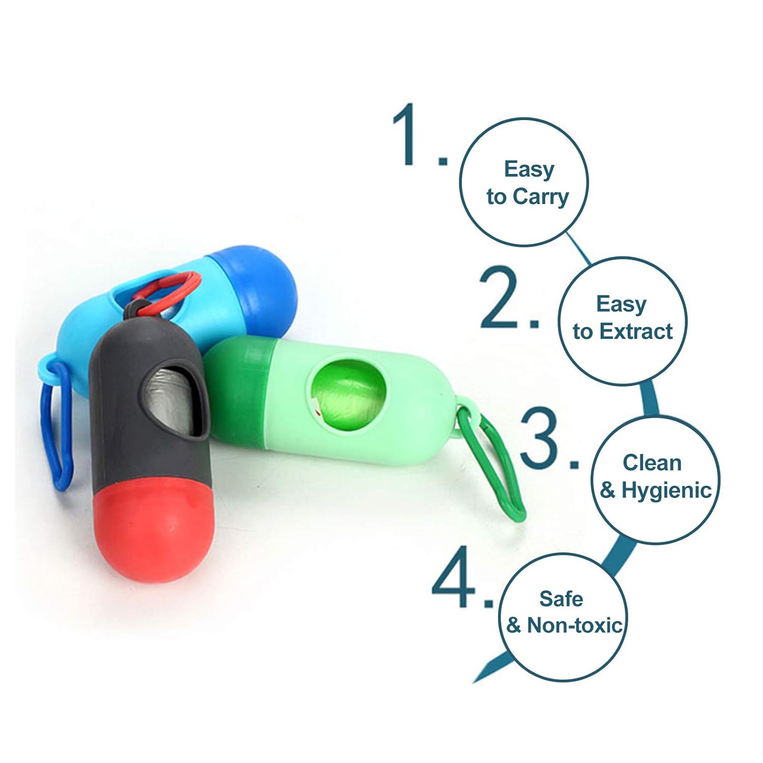 614r302JHFL._SL1500_.jpg Disposable Baby Diapers Bag Box Kit - With Dispenser Lead Clip (Random Color) - Image 1