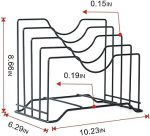 Multifunctional Pot ,useful Dish rack,Lid Holder - Metal(black ) - Image 4