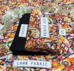 2 Pcs Women's Unstitched Lawn Digital Print Suit - Multicolor - Image 3