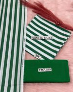 2 Pcs Women's Unstitched Digital Print Lawn Suit - Green