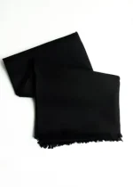 2 Pcs Women's Unstitched Plain Lawn Suit - Black - Image 2