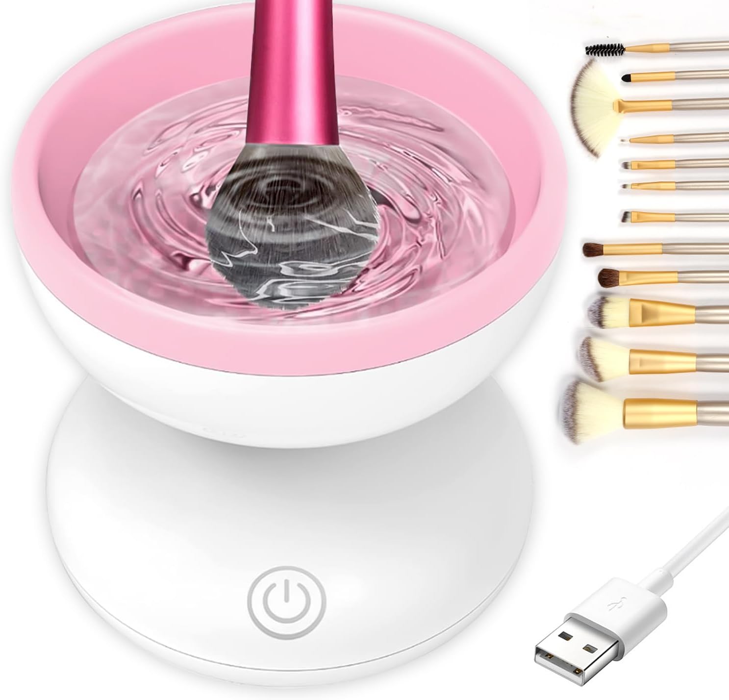 61aSVU7IVL._AC_SL1500_.jpg Makeup Brush Cleaner Machine, Electric Makeup Brush Cleaner(random color) - Image 1