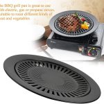 Non Stick Grill BBQ 32cm / BBQ Grill Frying Pan Non-Stick Korean Traditional Cast Iron Grill Pan