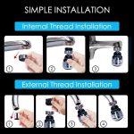 Multifunctional 360° water Faucet  Kitchen Sink Faucet Sprayer Water Saving Aerator 360 Degrees Rotatable - Image 3