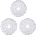 (PACK OF 3)Spin Mop Refill - Extra Head, Additional Microfiber Mop Round Shape Mop Heads - Image 3