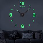 Wooden Numbers Wall Clocks Round Dial only Glow in The Dark Clock Wall for Living Decor Modern Decorative - Image 2