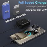 Samsung 45W PD Super Fast charger adapter type C port  A+ Quality  - Travel Adapter (Black) - Image 3