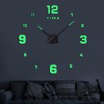 Wooden Numbers Wall Clocks Round Dial only Glow in The Dark Clock Wall for Living Decor Modern Decorative - Image 3