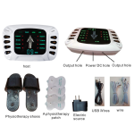 Electronic Pulse Massager Therapy Machine – Full Body Pain Relief Device with LCD Display, Electrode Pads, Massage Slippers & Multiple Modes – Nerve, Muscle & Acupressure Stimulator Kit - Image 3