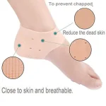 Half Heel Pain Anti-Crack Silicone Set â€“ Unisex Anti-Crack Pain Relief - 01 Pair - Image 2