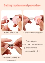 1Pc Mini Led Clamp Reading Lamp Night Lights (Random color)