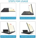 F3 Mobile Screen Magnifier | Enlarged Mobile Screen Amplifier Large Screen Eyes Protection | Size 8 Inch (Random color) - Image 2
