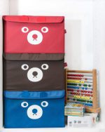 1 Pc Panda Design Folding Storage Bins Quilt Basket Kid Toys Organizer Storage Boxes Cabinet Wardrobe Storage Bag (random Color) - Image 2