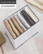7 Grids Washable Wardrobe Clothes Organizer, Jeans Compartment Storage Box, Clothes Drawer Mesh Separation Box, Portable Foldable Closet - Image 5