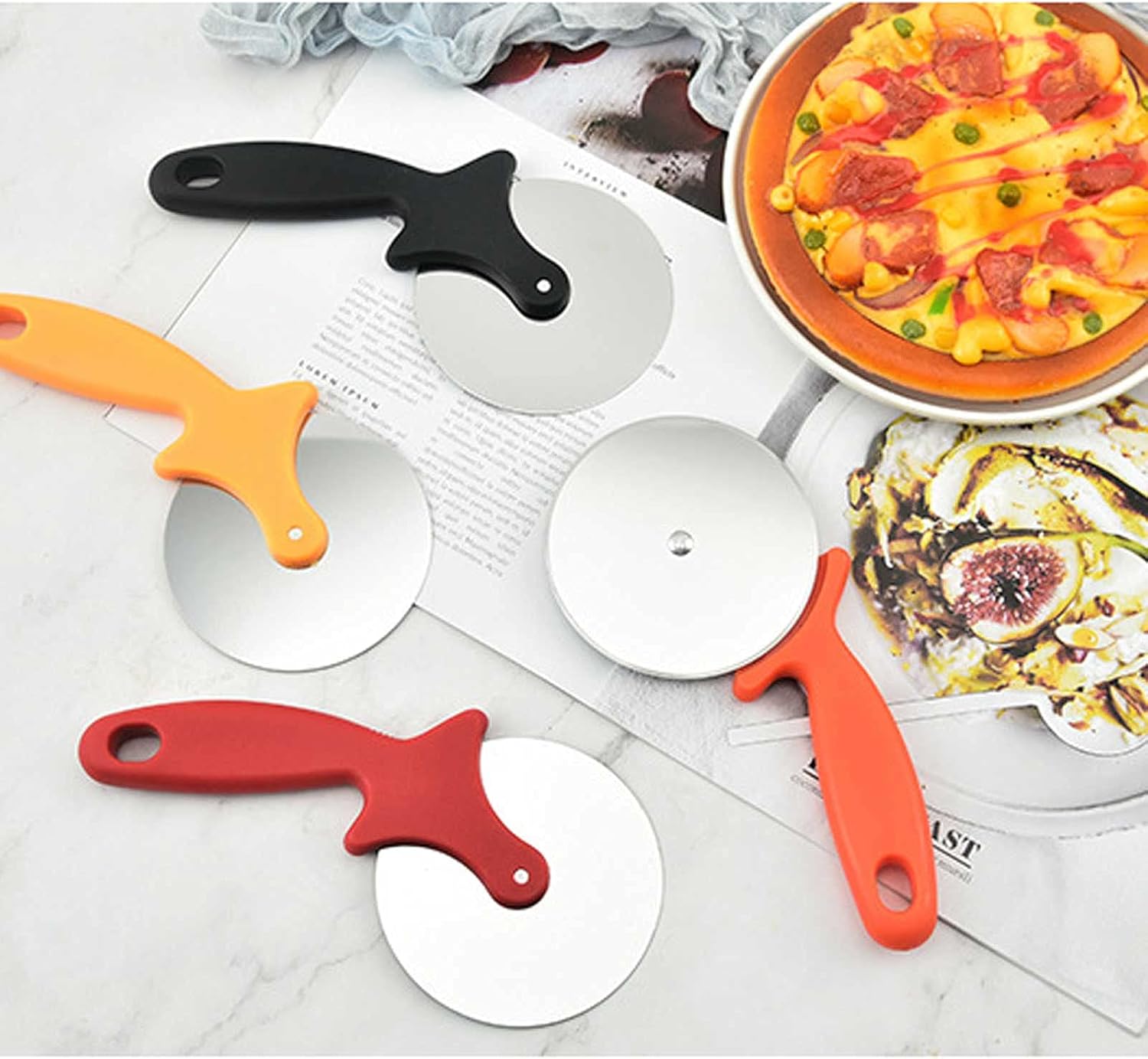 71ByJ3N72bL._AC_SL1500_.jpg Pizza Cutter, Pizza r Big Size Cooker Stainless Steel, Commercial Use, Kitchen Helper(random color) - Image 1