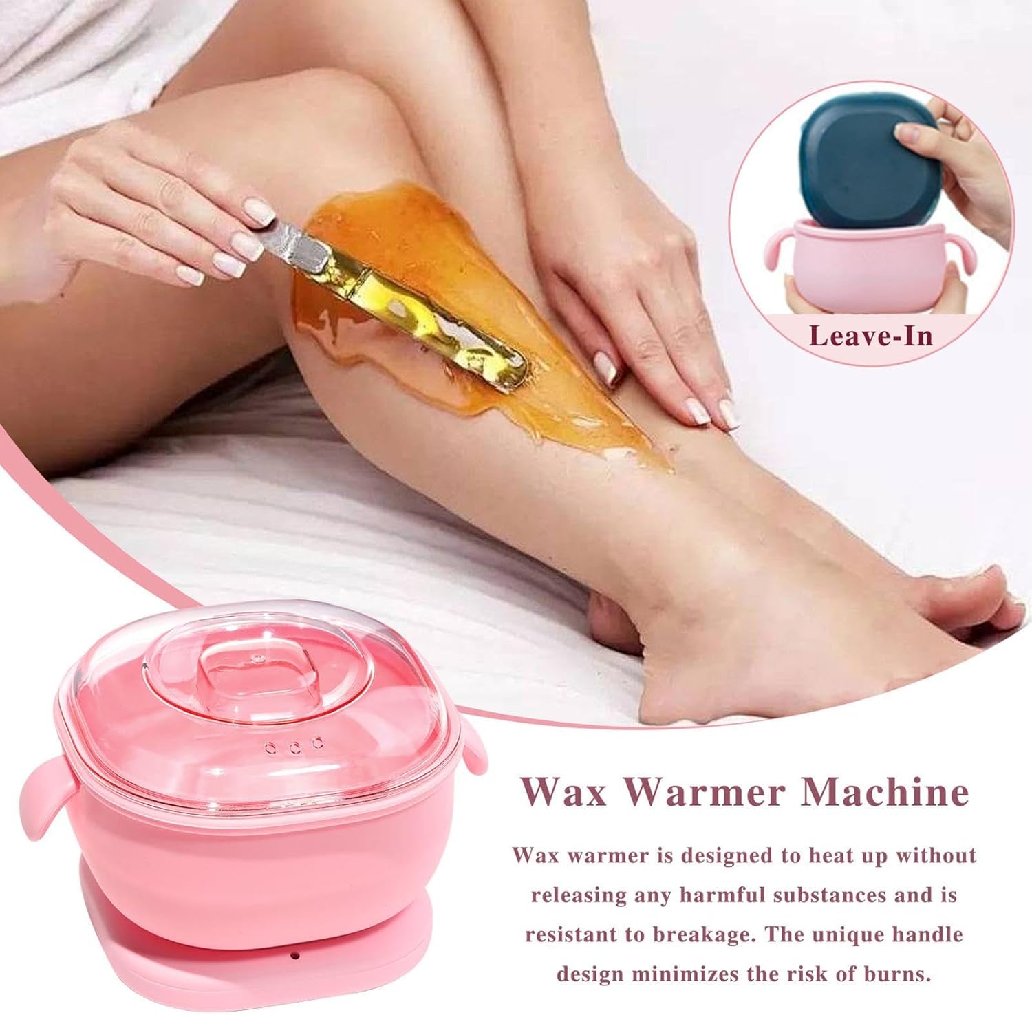 71OjNODrrRL._AC_SL1500_-2.jpg Wax Heater - Made With Silicone, Quick & Easy Hair Removal - Image 1