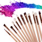 Make Up Eye Brushes Set, Lover Bar 15pcs Makeup Brush- with Travel Organizer  with pouch(random color) - Image 2