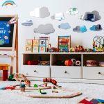 8 Pcs  Acrylic Cloud Shape Mirror Wall Art Decor Cloud Mirror Stickers Decals for Kids Girls Bedroom Bathroom Playroom silver