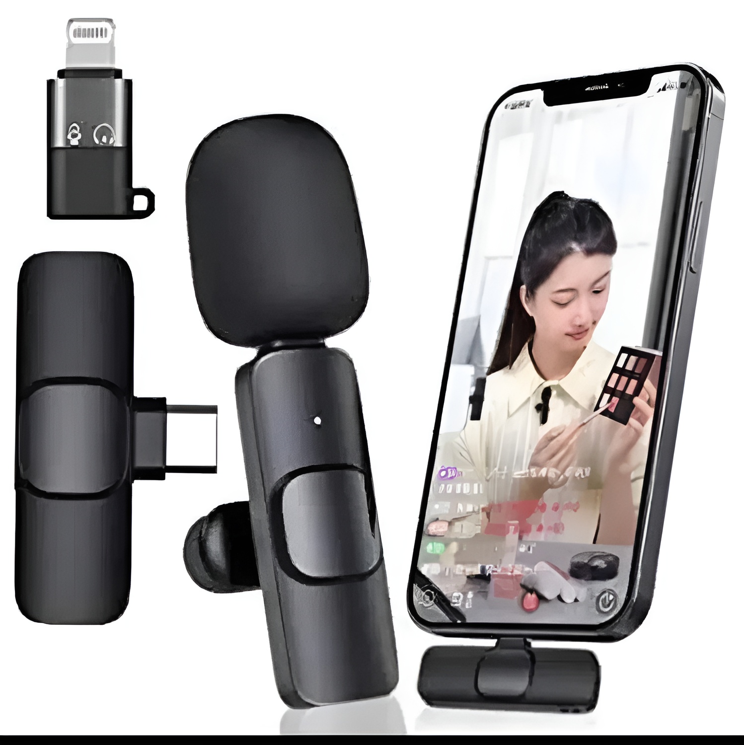7377051d0f93d2595469777a7e85bb3b-1.jpg K8 Collar Wireless Microphone Type C Supported - Image 1