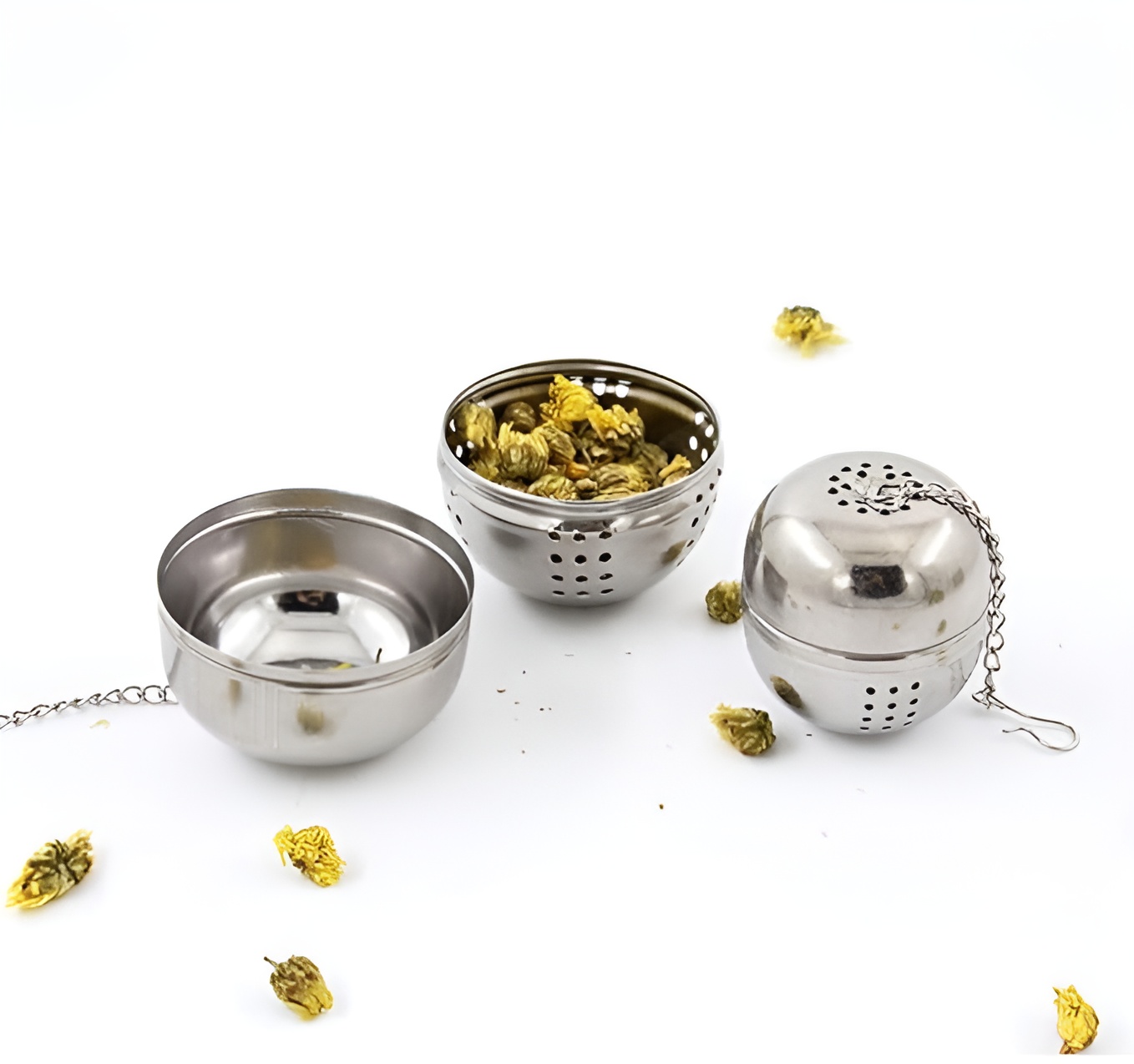 7IUtgXd0_2x.jpg Tea Infuser , Stainless Steel Tea Ball Strainer Filter Infuser for Loose Leaf Tea and Mulling Spices - Image 1