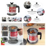 Oil Storage and Filtration Pot with lid |  Oil Filter Machine with Handle for Kitchen - Image 4