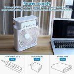(10 inch big size ) 3 In 1 Air Humidifier Cooling Usb Fan Led Night Light Water Mist Fun Humidification Fan Spray Electric Fan ( random color) - Image 3