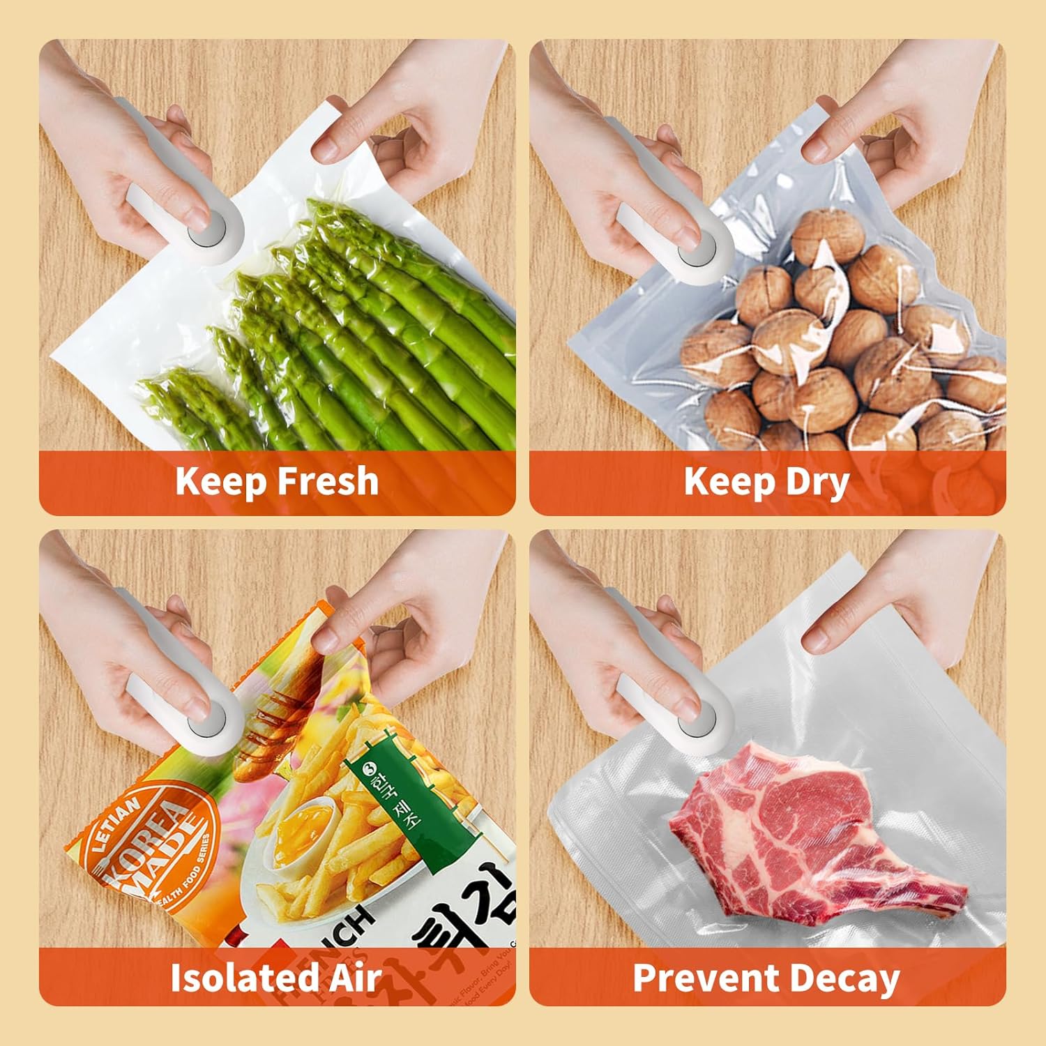 81UVMU89AjL._AC_SL1500_.jpg Heat Sealing Machine 2 in 1 Cutting and Sealer USB Rechargeable Food Sealer Mini Sealer for Snack Storage Food Sealer for Chip Bags, Plastic Bags, Food Storage (Random Color) - Image 1