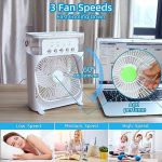 (10 inch big size ) 3 In 1 Air Humidifier Cooling Usb Fan Led Night Light Water Mist Fun Humidification Fan Spray Electric Fan ( random color) - Image 4