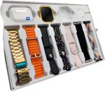 i20 Ultra Max Suit Smartwatch 10-in-1 Box â€“ 2.3-Inch Large Display with 7 Mixed Color Straps and AirPods 2 â€“ Complete Smart Combo Set for Men and Women (Random Color)