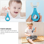 360Â° U-Shaped Baby Toothbrush | Soft Silicone Kids Oral Care & Teether Brush (Random Color) - Image 3