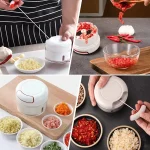 Multifunctional Grinding Food Chopper | Mini Manual Chopper(random color ) - Image 2