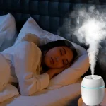 Humidier with Warm LED Outline USB Portable Air Humidifier  Essential Oil Diffuser Modes Auto Off With LED Light For Home Car Mist Maker Face Steamer Car Air Fresheners - Image 3