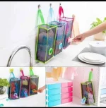 Plastic Shopping Bag Storage Basket Kitchen Accessories Reusable Grocery Potatoes Garbage Bag Holder - Image 2