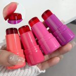 pack of 4 Cheek Lip Tinted Moistured Blush Stick Eyes Cheek Lip Brighten Cream Water Jelly Tint Stick Matte Contour Makeup - Image 4