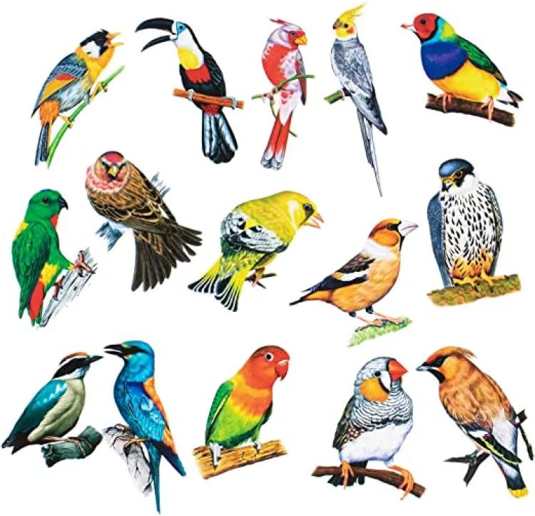 9691bb82-fc38-44d4-8fa1-ad51fff595ea-1-1.jpeg 3D Art Crafts BiRdsWall Stickers (pack of 8 pcs ) - Image 1