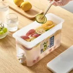 3.5Ltr Cooler Water Bottle Container For Kitchen SPACE-SAVING Cold Kettle with Faucet - Image 2