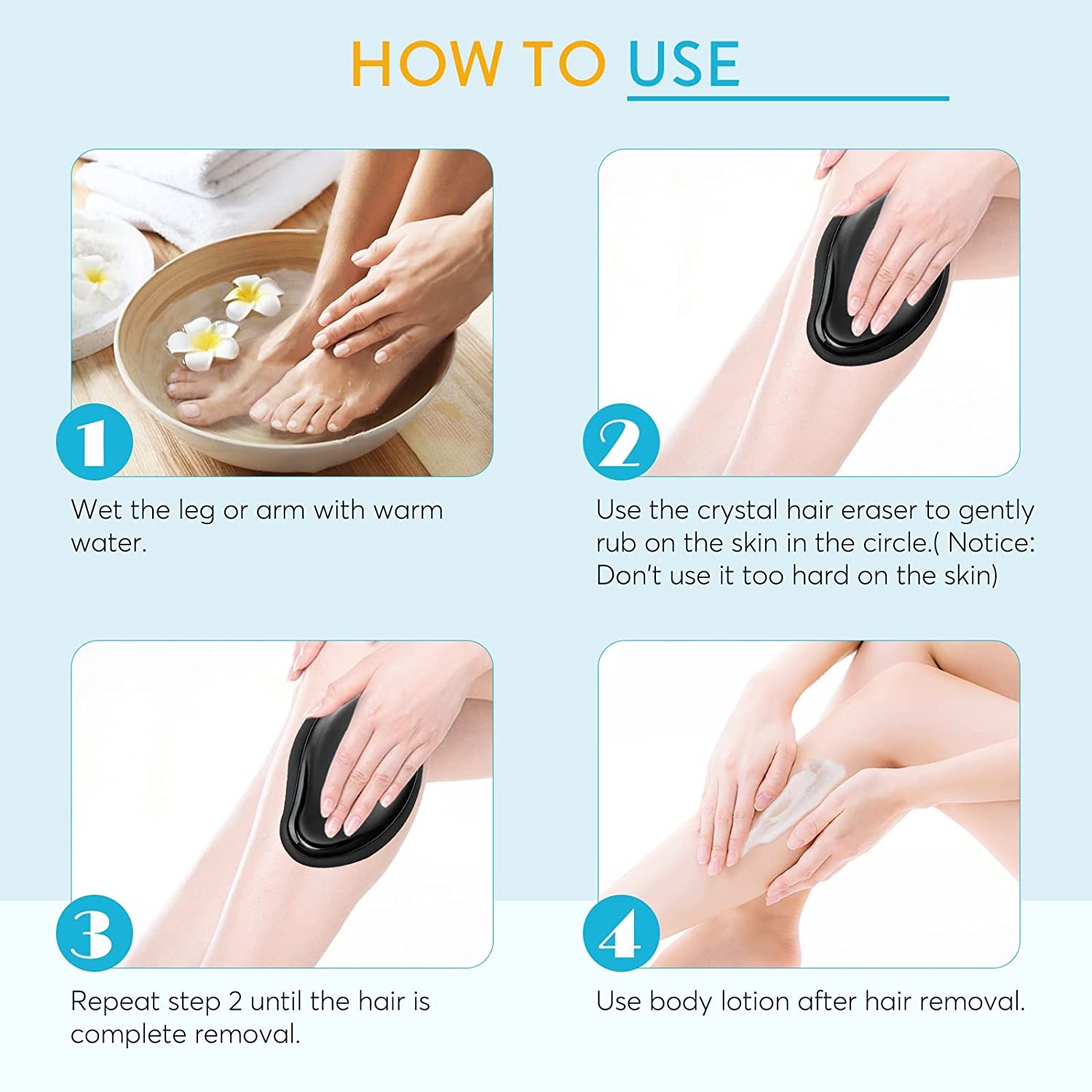 97f6ed31-ef5d-46b1-a1f0-bbd3055894e5.303750bc476e5bbba4444a6196de000b.jpeg Magic Crystal Hair Remover Bleame Crystal Hair Eraser – Painless Exfoliation Hair Removal Tool For Arms Legs Back (random color) - Image 1
