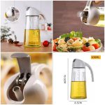 Glass Oil Bottle & Dispenser Jug Dual-purpose Oil Dispenser For Pouring And Spraying, High-pressure sprayer for even oil distribution 450ml (random color) - Image 2