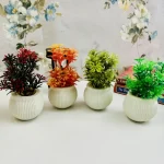 Pack of 4 Mini Planters | Artificial Decoration mini Plants - Image 4